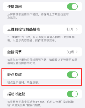 新城苹果授权维修站分享iPhone轻点无法唤醒怎么办 