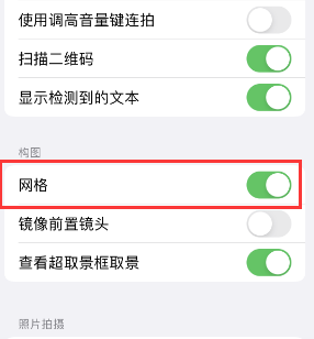 新城苹果手机维修网点分享iPhone如何开启九宫格构图功能